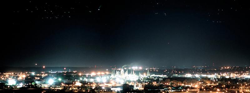 Sun Refinery by night Sun Refinery by night